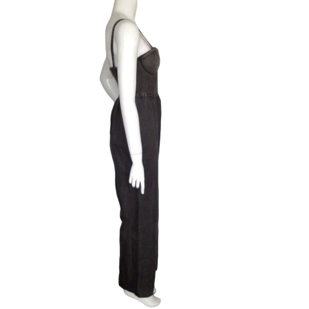 new BOG Collective Jumpsuit, S, Faded Black, Adj Wide Straps, Smocked upper - Picture 6 of 15